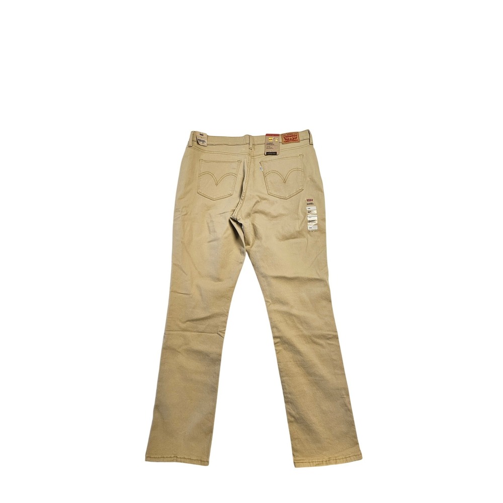 Levis Classic Straight Leg Mid Rise Khaki Jeans Womens Size 16M Tan Pants‎ NEW